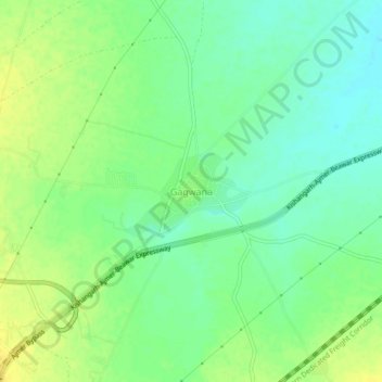 Gagwana地形图、海拔、地势