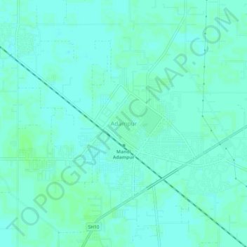 Adampur地形图、海拔、地势