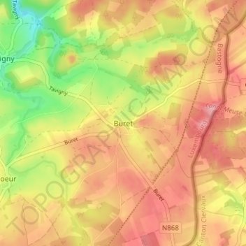 Buret地形图、海拔、地势