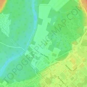 Valcartier地形图、海拔、地势
