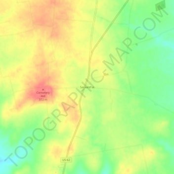 Samantha地形图、海拔、地势