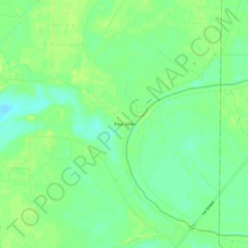 Four Mile地形图、海拔、地势