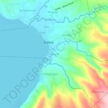 Palsara地形图、海拔、地势