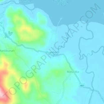 Buyabod地形图、海拔、地势