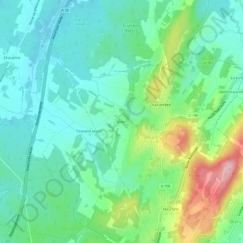 Bodet地形图、海拔、地势