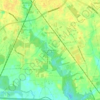 Lincoln Heights地形图、海拔、地势