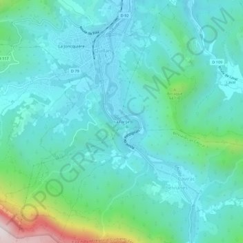 La Forge地形图、海拔、地势