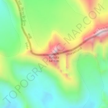 Balbala地形图、海拔、地势