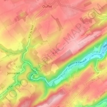 Himbe地形图、海拔、地势