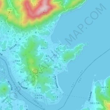 平木地形图、海拔、地势