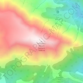 Mount Somers地形图、海拔、地势