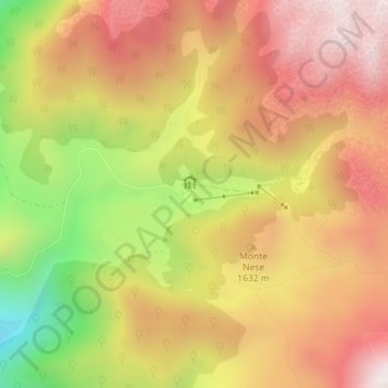 Prati di Mezzo地形图、海拔、地势