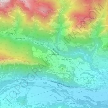 Fedio Massolo地形图、海拔、地势