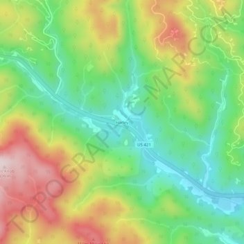 Harley地形图、海拔、地势