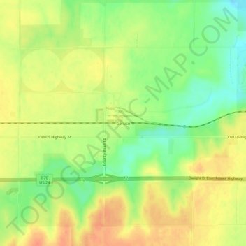 Caruso地形图、海拔、地势