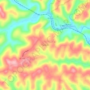 Flat Rock地形图、海拔、地势