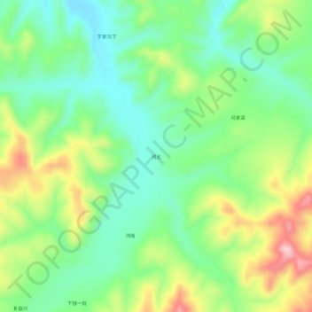 河北地形图、海拔、地势