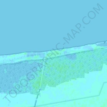 Santa Clara地形图、海拔、地势