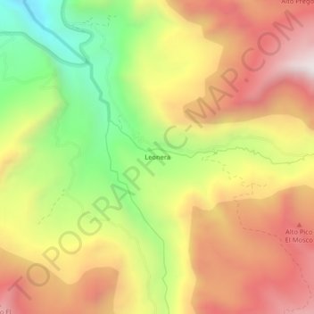 Leonera地形图、海拔、地势