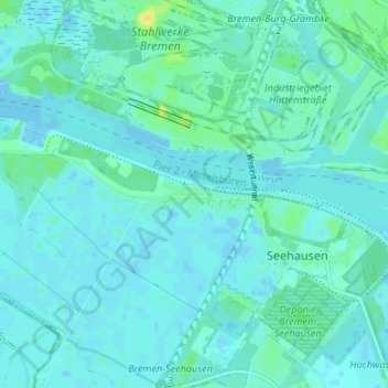 Hasenbüren地形图、海拔、地势