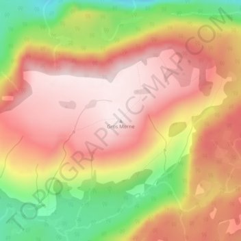 Gros Morne地形图、海拔、地势