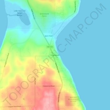 Greenbank地形图、海拔、地势