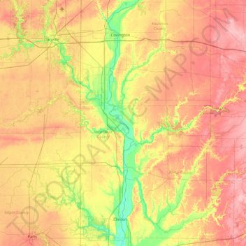 Manhattan Island地形图、海拔、地势