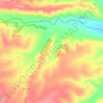 La Plana地形图、海拔、地势