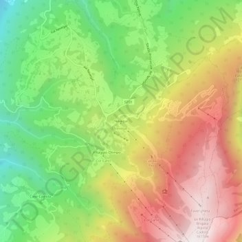 Nevegal地形图、海拔、地势