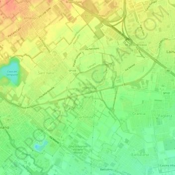 Villanova地形图、海拔、地势