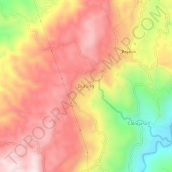 Butong地形图、海拔、地势