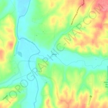 Savoy地形图、海拔、地势