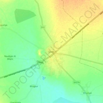 Dudu地形图、海拔、地势
