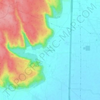 Ghamroj地形图、海拔、地势