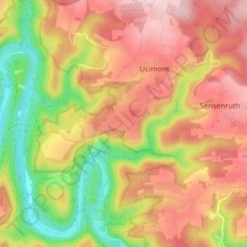 Botassart地形图、海拔、地势