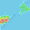 姪島瀬戸地形图、海拔、地势