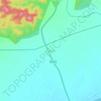 Rajgorh地形图、海拔、地势