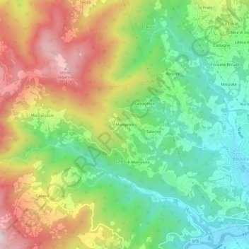Momarola地形图、海拔、地势