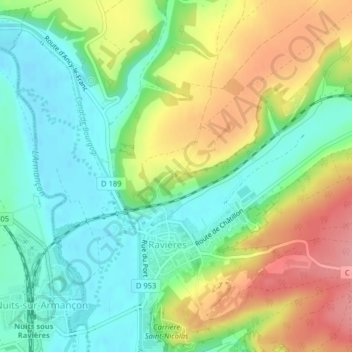 Rue Moise地形图、海拔、地势