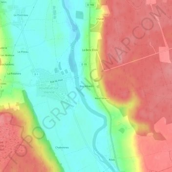 Bas Villiers地形图、海拔、地势