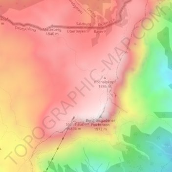 Riesending-Schachthöhle地形图、海拔、地势