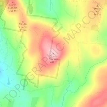 South Summit地形图、海拔、地势