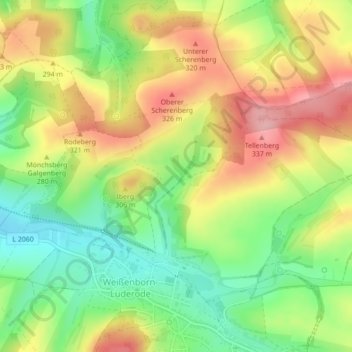 Schellental地形图、海拔、地势
