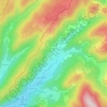 Haut-du-Them地形图、海拔、地势