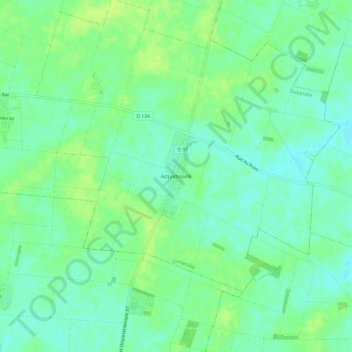 Acquebouille地形图、海拔、地势