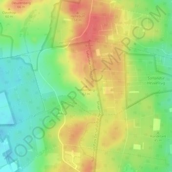 Holterberg地形图、海拔、地势