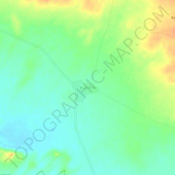 Kurchhi地形图、海拔、地势