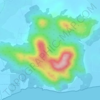 Gunung Kijang地形图、海拔、地势