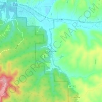 Camp Roberts地形图、海拔、地势