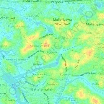 Aggona地形图、海拔、地势